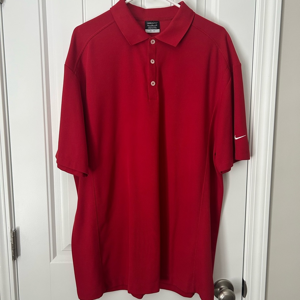 Nike Golf Dri Fit Men's Bold Red Polo Shirt. XL. New Without Tags!